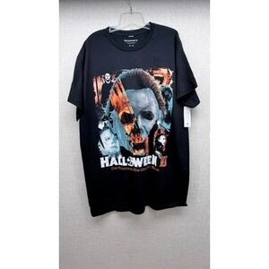 Halloween II Michael‎ Myers Horror Movie Graphic T-Shirt Black Mens Medium NWT
